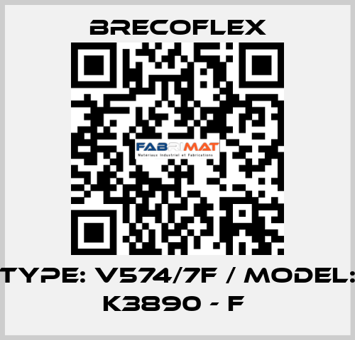 Type: V574/7F / Model: K3890 - F  Brecoflex