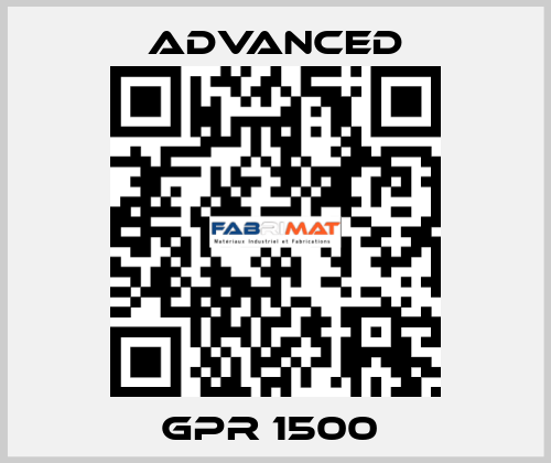 GPR 1500  Advanced