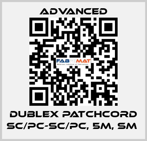 Dublex Patchcord SC/PC-SC/PC, 5m, SM  Advanced