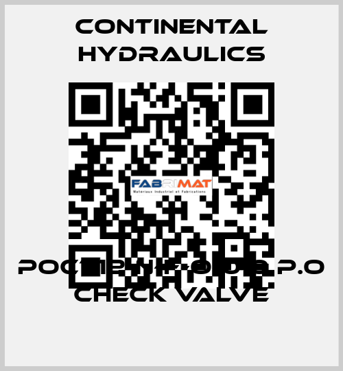 POC1-12-N-F-O-010 P.O CHECK VALVE Continental Hydraulics