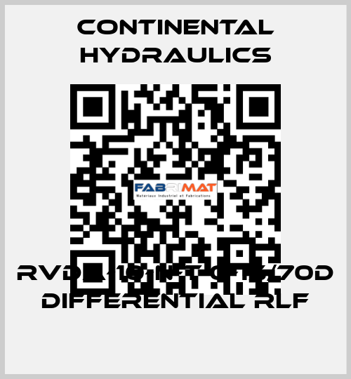 RVDA-10-N-T-0-15/70D DIFFERENTIAL RLF Continental Hydraulics