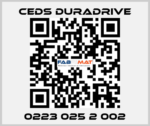 0223 025 2 002 Ceds Duradrive