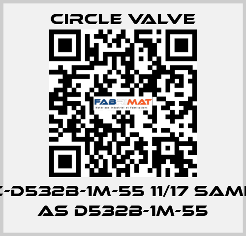 C-D532B-1M-55 11/17 same as D532B-1M-55 Circle Valve