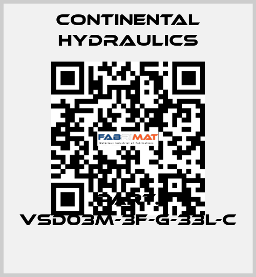 Part. VSD03M-3F-G-33L-C Continental Hydraulics