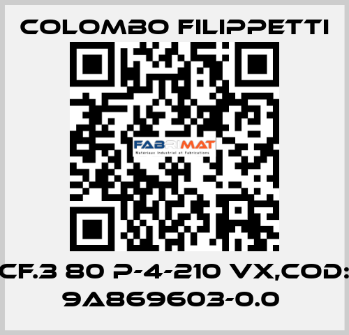 CF.3 80 P-4-210 VX,Cod: 9A869603-0.0  Colombo Filippetti