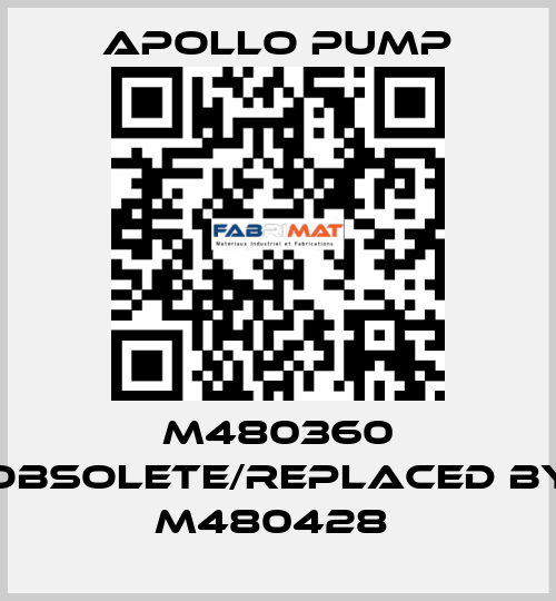 M480360 obsolete/replaced by M480428  Apollo pump