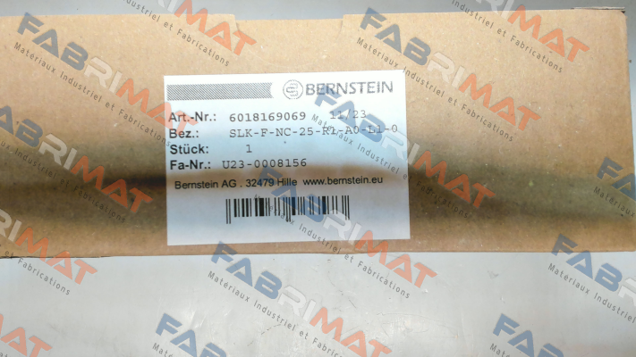 P/N: 6018169069 Type: SLK-F-NC-25-R1-A0-L1-0 Bernstein