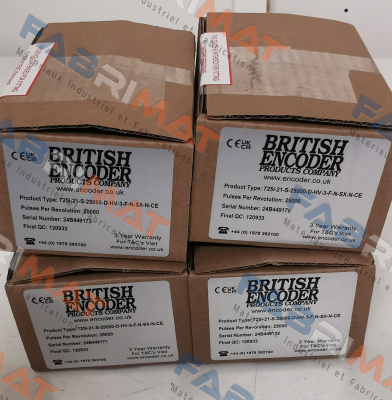 725I-21-S-25000-D-HV-3-F-N-SX-N-CE Encoder Products Co