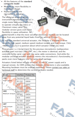 UMTA-2CSF16MWE / 724UMTA2CSF16MWE Valco