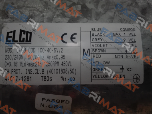 3FGB-COD 100-40-5V/2 OEM  Elco