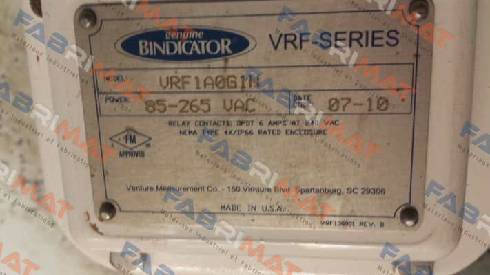 VRF1A0G1N   obsolete replaced by VRFII-SG-N  Bindicator