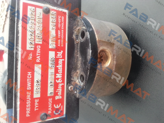 Type 1382  Serial number 12C2429 026  Bailey-Mackey