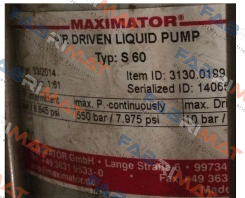 GBH 108 CODE:R154.02.01  Maximator