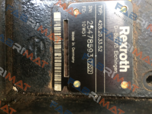 Spare part list for 426.20.33.52  Rexroth