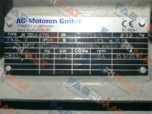 ACM 200 LA-6/PHE  AC Motoren