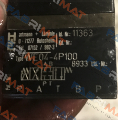 WE04-4P100D24/0H Hartmann-Lammle
