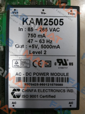 KAM 2505 obsolete (discontinued), without replacment / alternative  Chinfa Electronics