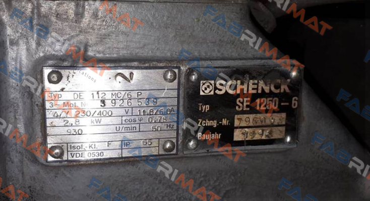 SE 1250-6 Obsolete! Replaced by Typ F 1300-6-7.0  Schenck