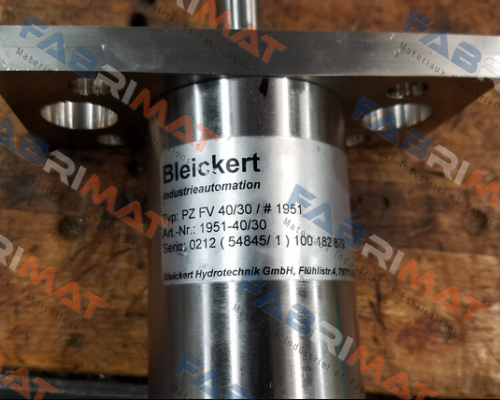 Typ: PZ-FV 40/30 /#1951 Bleickert