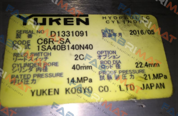 C6R-SA 1SA40B140N40 obsolete,  equivalent CBY14L-6SD40N40X52 Yuken