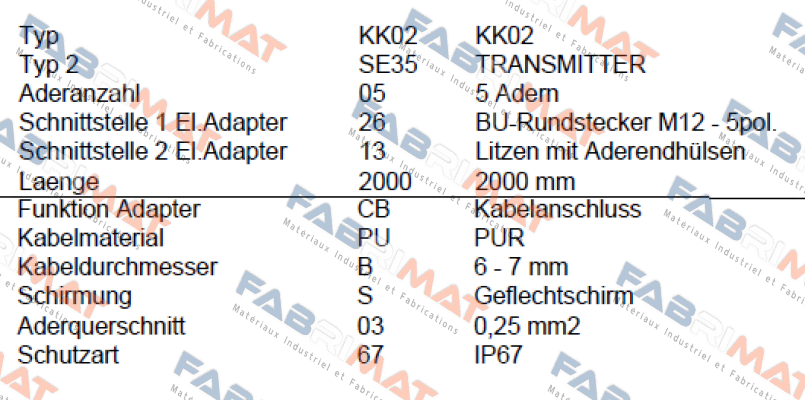 P/N: 00438680, Type: KK02-SE35 -05-26-13-2000-CB-PU-B-S-03 Burkert