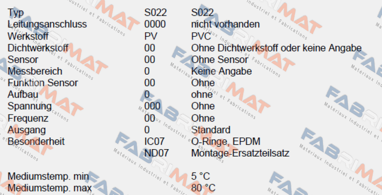 P/N: 00560854, Type: S022-0000-PV00-00-0-00-0-000/00-0 * IC07+ND07 Burkert