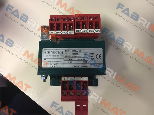 Type: MTDN 80 (068201043) replaced by 10026918 Technotrans