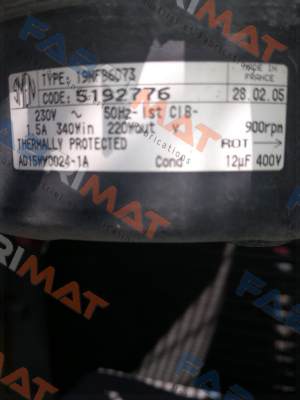 19NFB6073 "AD15WW0024.1A" *5192776* Smen