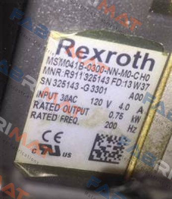 R911325143 / MSM041B-0300-NN-M0-CH0 Rexroth