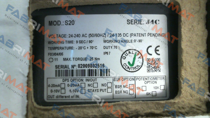 S4C000129 / J4C-S20 MF/11mm J+J Automation