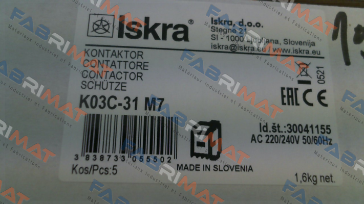K03C-31/220/240V50/60Hz Mahle