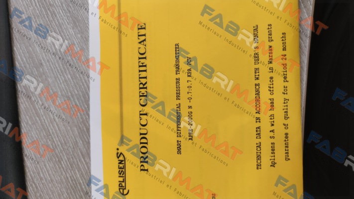 Test Certificate Aplisens