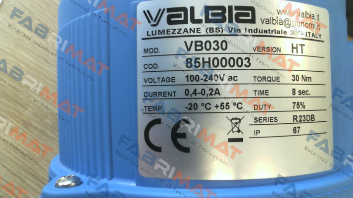 Ball valve type 2500 1  1/2" with electric actuator VB30 Valbia