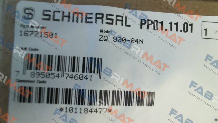 p/n: 101184477, Type: ZQ 900-04N Schmersal