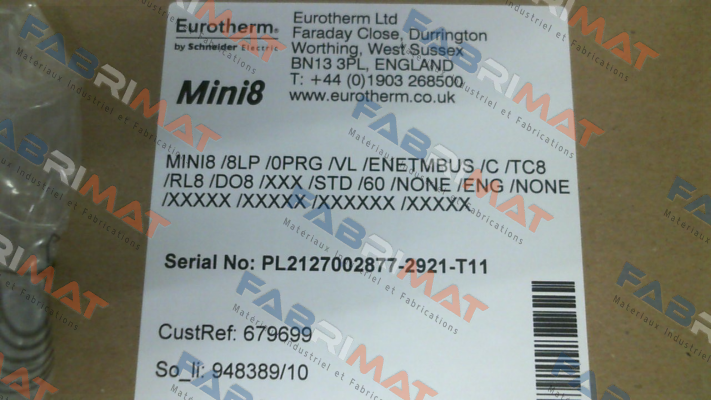 MINI8/8LP /0PRG /VL /ENETMBUS /C /TC8 /RL8 /DO8 /XXX /STD /60 /​NONE /ENG /NONE /XXXXX /XXXXX /XXXXXX /XXXXX Eurotherm