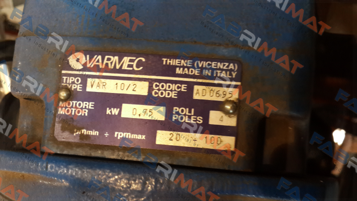 TYPE 10/2 oem for F.M.B. Fabbrica Macchine Bergamo (S.R.L.)  Varmec