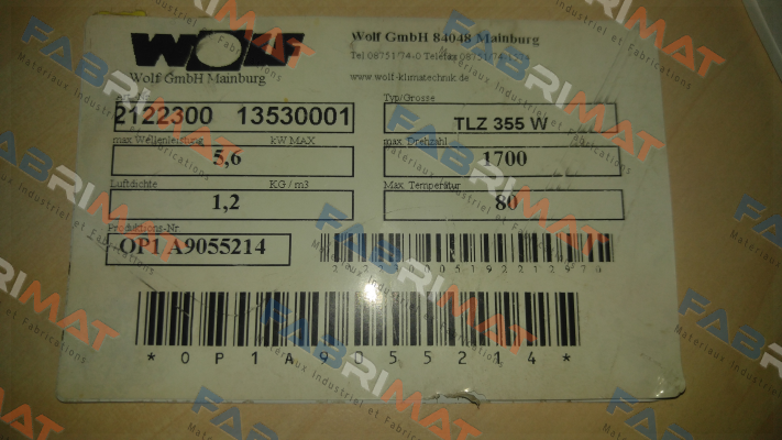 TLZ 355 A / 13501000 Comefri