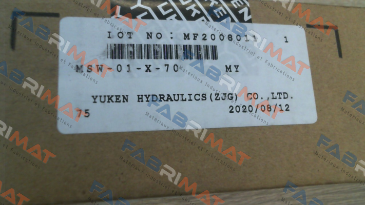 MSW-01-X-70 Yuken