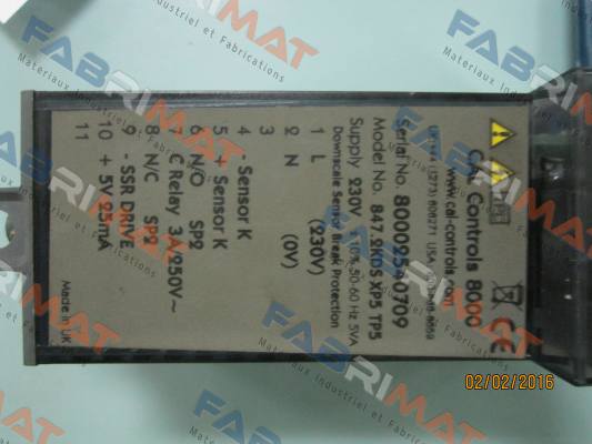 TYPE:CAL 8000, SN:80002540709 Cal Controls