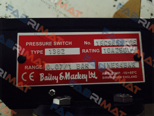Type 1382 No. 15C9859105 Bailey-Mackey