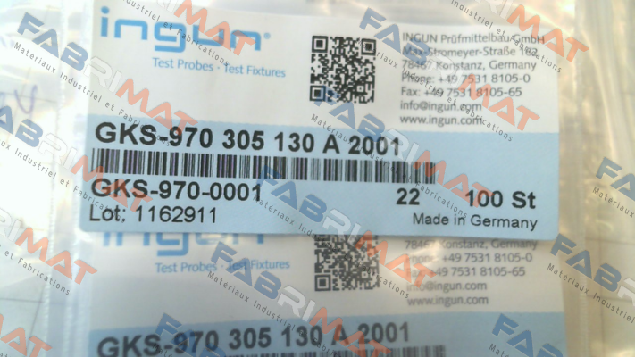 GKS-970-0001 / GKS-970 305 130 A 2001 Ingun