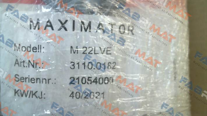 Type M22LVE; 3110.0182 Maximator