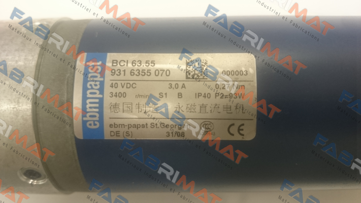 BCI 63.55  931 6355 070 40VDC OEM EBM Papst