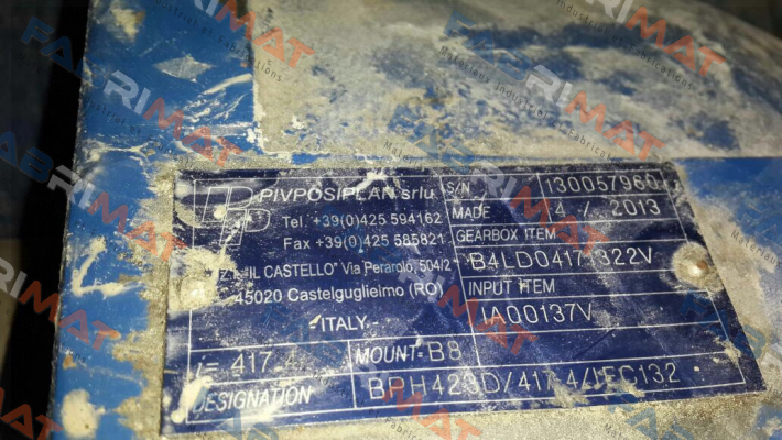 BPH423D/252,6/IEC132 B8 Code-Nr: B4LD04171322V  Brevini