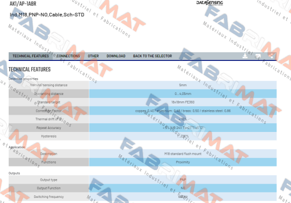 AK1/AP-1A8R Micro Detectors / Diell (now Datasensing)
