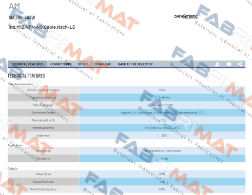 AM1/AN-4A4W Micro Detectors / Diell (now Datasensing)