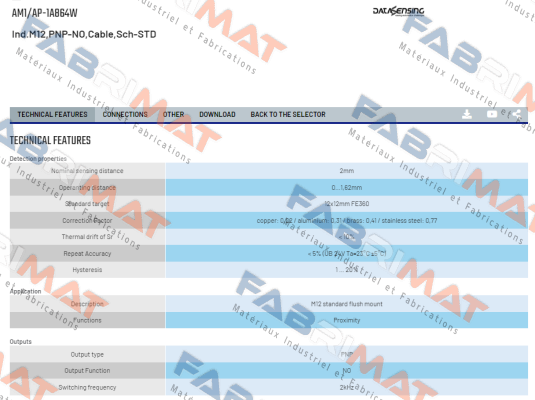 AM1/AP-1A864W Micro Detectors / Diell (now Datasensing)