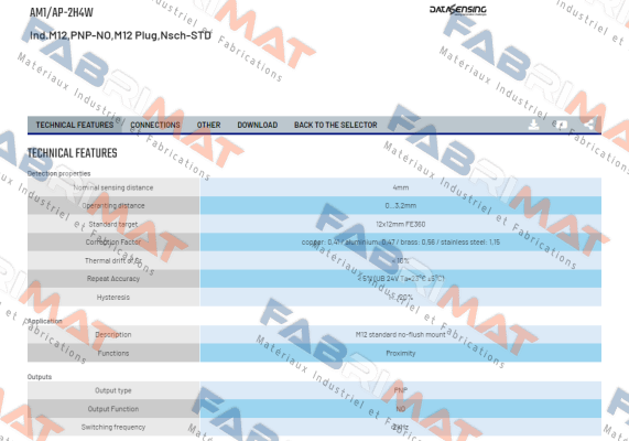 AM1/AP-2H4W Micro Detectors / Diell (now Datasensing)