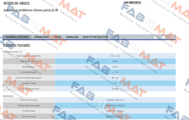 BX10SR/0A-HB6XLS Micro Detectors / Diell (now Datasensing)