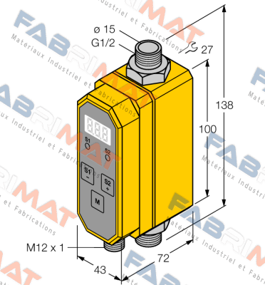 p/n: 6870137, Type: FTCI-G1/2D15A4P-2UP8X-H1141/D228 Turck